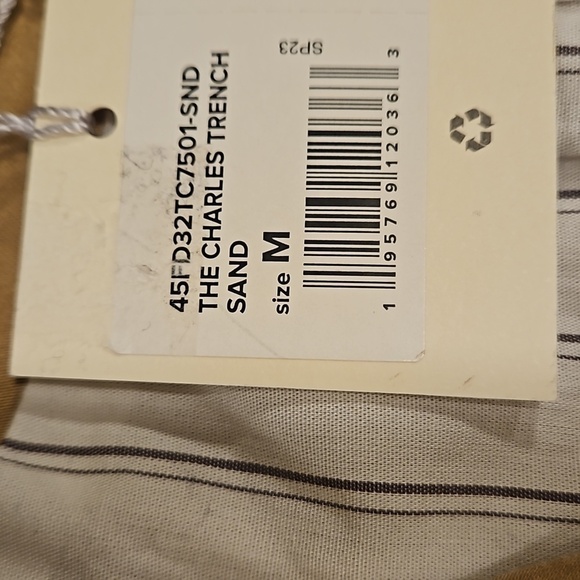 💕FAVORITE DAUGHTER💕 The Charles Double Breasted Trench Coat ~ Sand Medium NWT - Picture 14 of 16